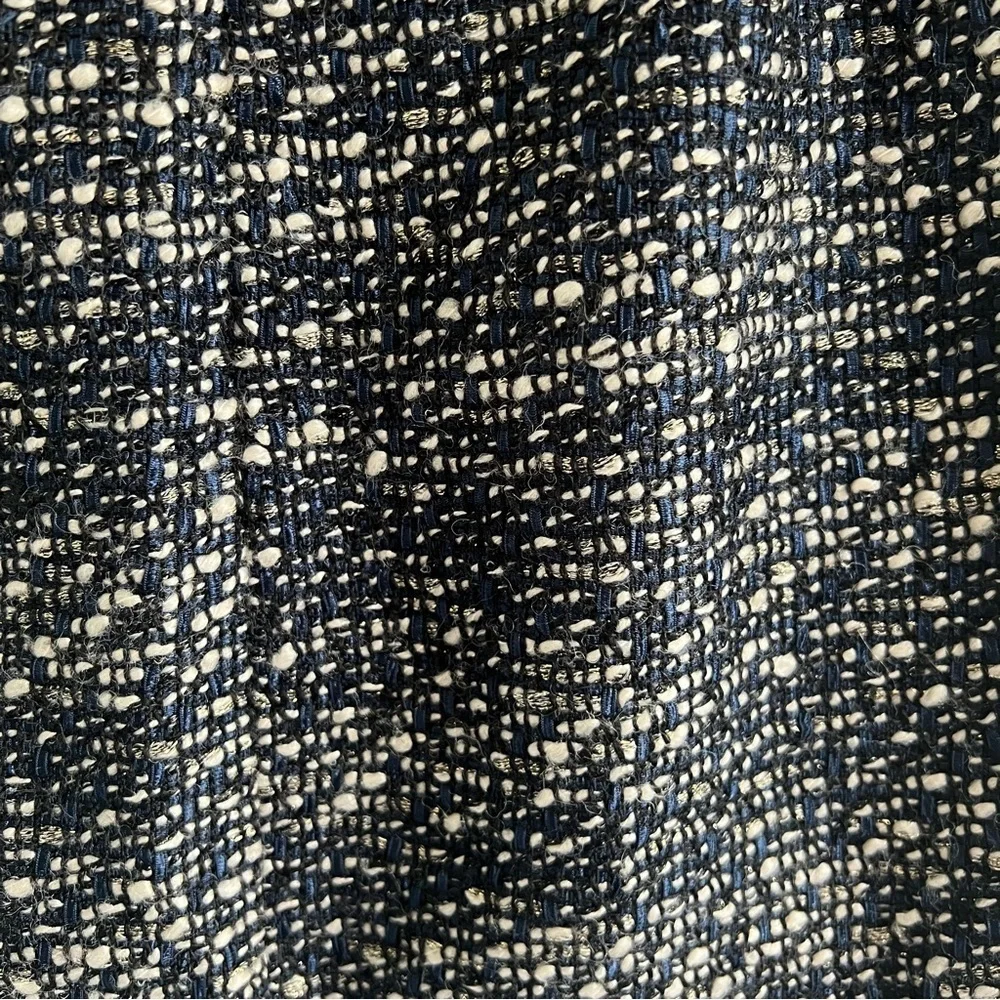 J. Crew Navy Tweed Boucle Pencil Skirt with Wrap 6